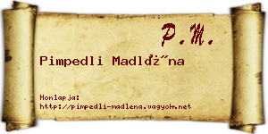 Pimpedli Madléna névjegykártya